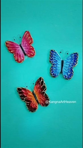 Butterfly texture art #art #texture #textureart #trending #youtubeshorts #KangnaArtHeaven