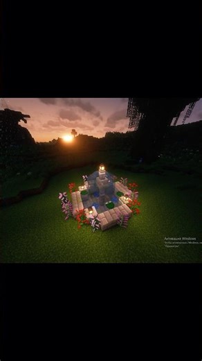 Buildint the beautiful fountain #minecraft #german #building #aesthetic