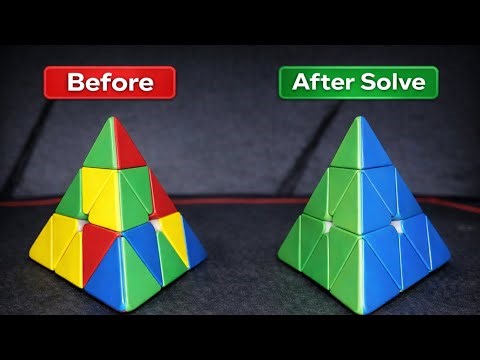 How to solve first layer of Pyraminx |Solve with moeed | Rubik's cube|Pyraminx