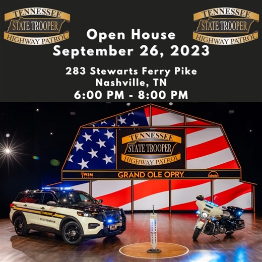 1.4K views · 58 reactions | The Tennessee Highway Patrol will be hosting an Open House at our Training Facility from 6 p.m. to 8 p.m. CST on September 26th. There will be members from different divisions to answer all your questions about becoming a trooper or dispatcher with the Tennessee Highway Patrol. We look forward to seeing you all in attendance. Email us at THP.Recruitment@tn.gov for more information. | Tennessee Highway Patrol | Facebook