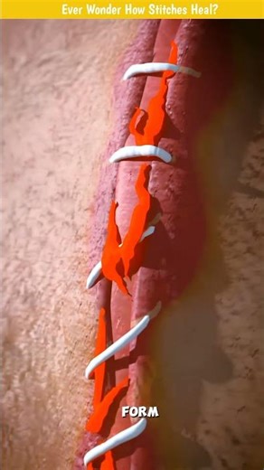 "How Stitches Heal Your Skin Step-By-Step! 🧵✨ #Shorts"