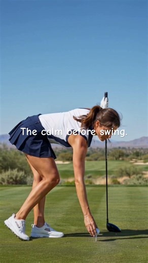 Setting up the perfect shot.⛳️ #golfday #golflife #golfswing #golfshorts #womensgolf