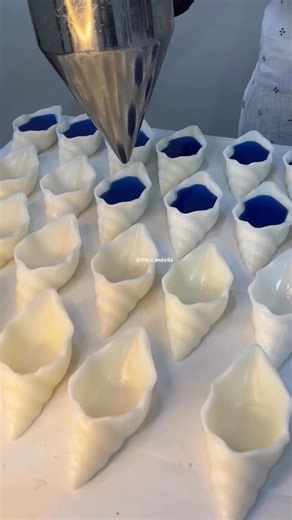 The Candella By Nom on Instagram: "Handmade shell candles 🐚 Pure wax shell | Blue tones | New Ocean fragrance 🌊 Perfect for calm, cozy & beachy vibes ✨ [candle, candles, small business, scented candles] #foryou #foryoupage #explore #candles #fyp #explorepage✨ #smallbusiness #fragrance #pinterest #candle"