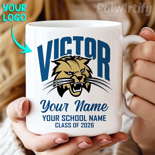Custom University College Logo Mug, Personalized Graduation Gift for His Her, Senior Class of 2026 Coffee Cup - Etsy