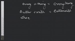 1) Write two compound words of your own. 2) Spot the error and ... | Filo
