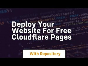 Deploy your website for free cloudflare pages