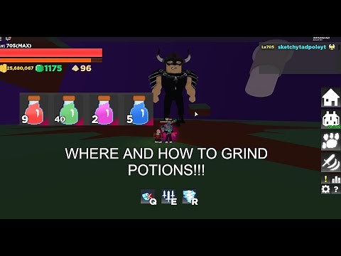HOW AND WHERE TO FARM POTIONS IN RPG SIMULATOR!!!