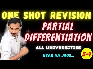 PARTIAL DIFFERENTIATION | ONE SHOT REVISION | FIRST YEAR ENGINEERING | END SEM | SAURABH DAHIVADKAR