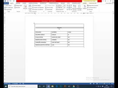 Alinear o centrar los textos de una celda de una tabla de word