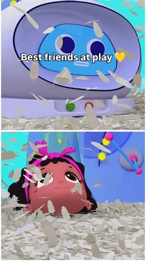 Friendship & inclusivity ✨ Kim and Kit don’t need words to be best friends - just play 🤖💛 #MyRobotAndI #EarlyLearning #Friendship | BabyTV