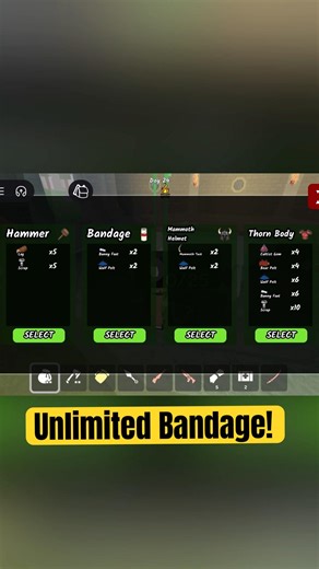 How to craft Bandage | 99 nights in the Forest Roblox