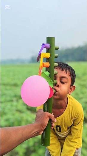 DIY Bamboo Musical Instrument with Balloons | Unique Homemade Flute