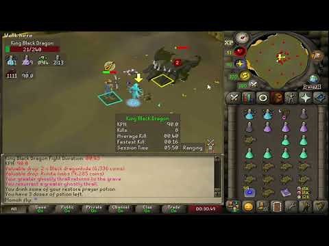 OSRS King Black Dragon(KBD) w/ Masori Armor & Twisted Bow(90+ kph off task)