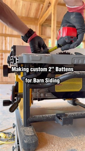 Cutting custom battens for barn siding