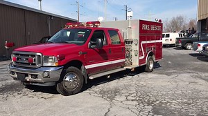 FOR SALE! 2003 Ford KME 1000/300 Rescue Mini-Pumper, $84,000. Featuring a 4 door enclosed F-550 Super Duty cab, powered by a BRAND NEW 2018 FACTORY RE MANUFACTURED 320 HP Ford 6.0 diesel engine WITH ALL UPDATES and automatic transmission, Hale 1000 GPM single stage fire pump, and a 300 gallon fiberglass booster tank. Click here to view complete specs: http://firedept.link/-2003Ford. | Command Fire Apparatus LLC - Used Fire Trucks