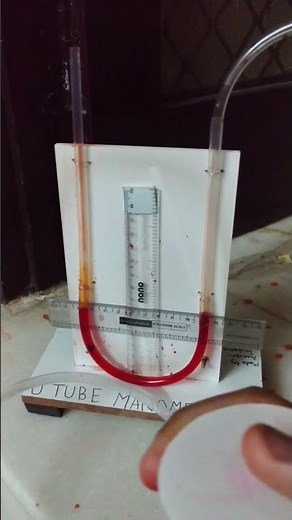 how to make u tube manometer