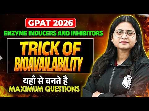 Enzyme Inducers and Inhibitors Trick GPAT Exam 2026 – Bioavailability Shortcut for Exams | PW Pharma