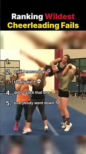 Ranking Wildest Cheerleading Fails Ever! 💀😱 #cheer #fails #shorts