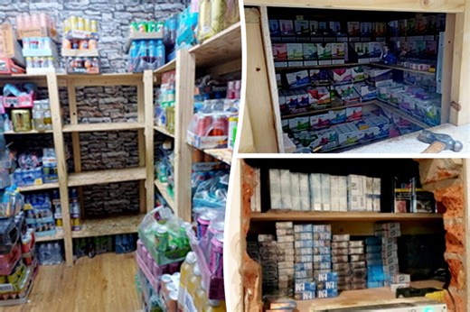 Hundreds of illegal vapes and almost 80k fake cigarettes seized from secret rooms