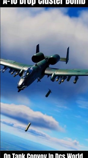 A-10 Warthog Destroys Tank Convoy with Cluster Bombs | DCS World Simulation #A10Warthog #DCSWorld