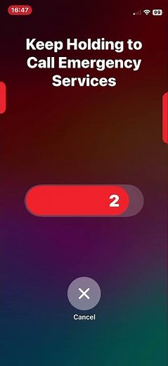 what the iphone emergency SOS looks and sounds like