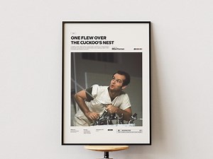 One Flew Over the Cuckoo's Nest Poster, Jack Nicholson Poster, Cult Movie Print, Cinematic Wall Decor, Miloš Forman Film Poster - Etsy