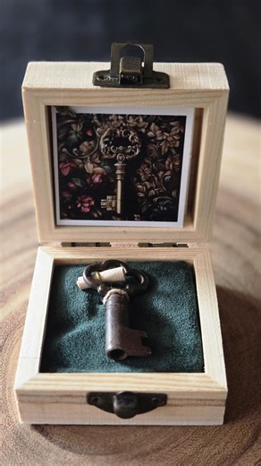 Genuine Antique Brass Hollow Barrel Key Gift Set, Keepsake Box, Intention Scroll, Vintage Skeleton Key, Manifestation Tool - Etsy