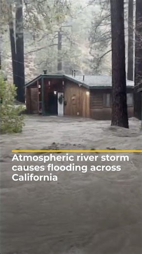 Atmospheric river storm causes flooding across Southern California | AJ#shorts