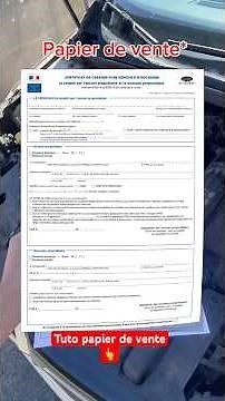 Tuto comment remplir un papier de vente. Certificat de cession véhicule #voiture #astuce #conseils