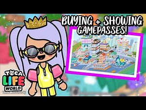 💸😱 TOCA LIFE WORLD BUYING AND SHOWING GAMEPASSES || TOCA BOCA || Vannies World Full Of Joy