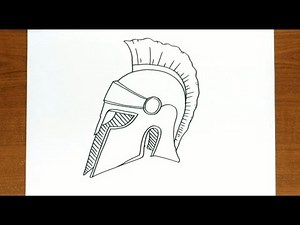 How To Draw ROMAN HELMET Step by Step