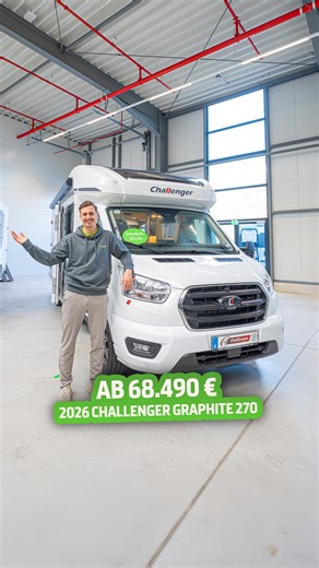 Unsere Mini Roomtour zu dem 2026 Challenger Graphite 270. Welches Fahrzeug würdest du gerne sehen? Schreib es uns doch in die Kommentare!😍 #Challanger #Reisemobil #urlaub #camping #reisen | Caravan Center Bocholt