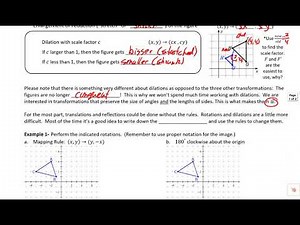 11.2 Rotations & Dilations