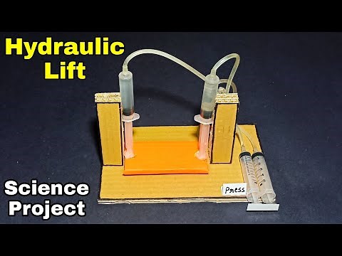 How to make hydraulic lift science project | School science project hydraulic lift