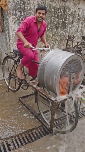 देसी जुगाड़ Washing Machine 😲 साइकिल से चलने वाली मशीन | गाँव की अनोखी सोच ❤️