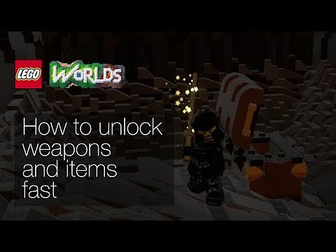 Lego Worlds - How to unlock weapons and items quickly