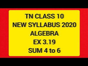 TN Samacheer 10 Maths New Syllabus Algebra Ex 3.19 Sums 4,5,6.