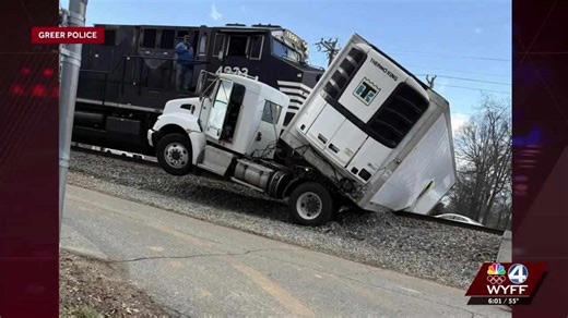 Train collides with 18-wheeler in Greer, SC
