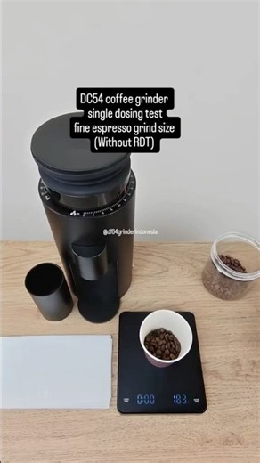 DC54 coffee grinder, fine espresso grinding speed test and single dosing retention (without rdt)