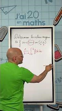 12th Grade Math Specialty. Average value. Integral calculus. Seen on the Baccalaureate exam. #bac...