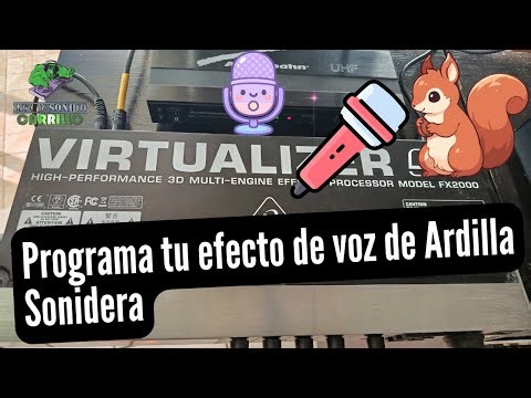 Como programar el efecto de voz de ardilla en virtualizer de behringer