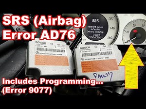 Mercedes CLK W209 airbag light on, error AD76. Fault finding and repair.