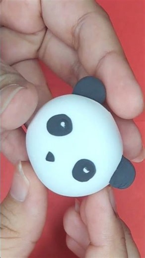 DIY Clay Panda #shorts #shortsyoutube #shortsvideo #shortvideos