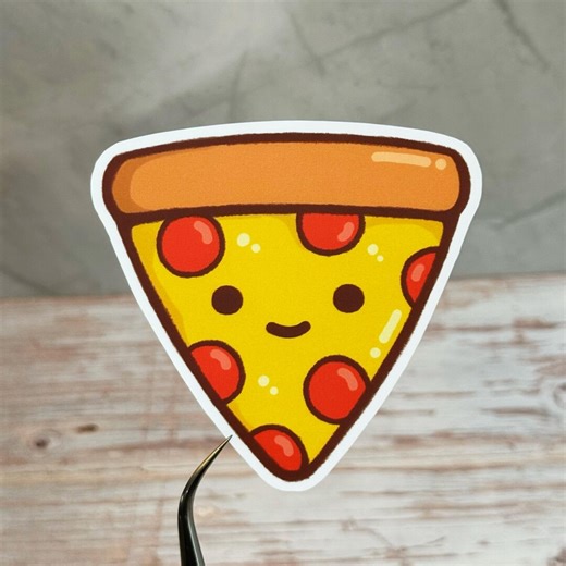 Pizza Matte Vinyl Sticker - Etsy