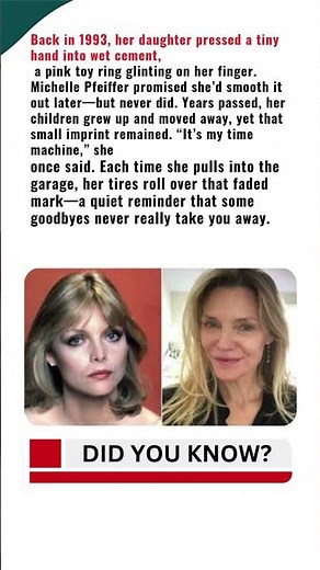 Why Michelle Pfeiffer Never Painted Over the Handprint in Her Garage
