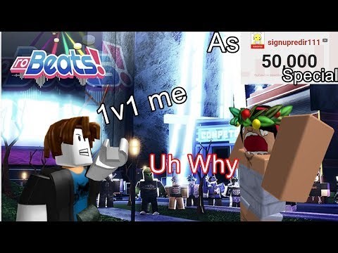 1v1 random players AS A NOOB - Roblox RoBeats (50k Special I guess)