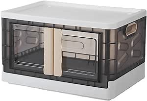 Storage Bins with Lids,11 Gallon (53 Quart) Stackable Storage Bin for Closet Organizers and Storage,Collapsible Storage Box with Wheels,Plastic Containers for Clothes,Books