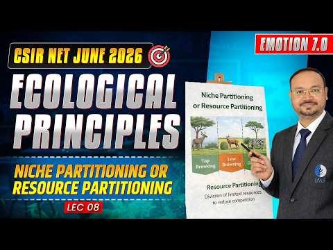 Niche Partitioning Or Resource Partitioning | Ecological Principles | CSIR NET June 2026 | Lec-8