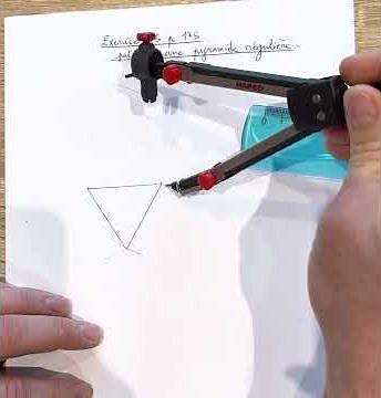 Patron d’une pyramide régulière à base triangulaire - exercice 45 page 175 transmath