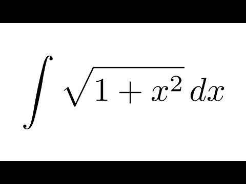 Integral of sqrt(1+x^2) (substitution + by parts)